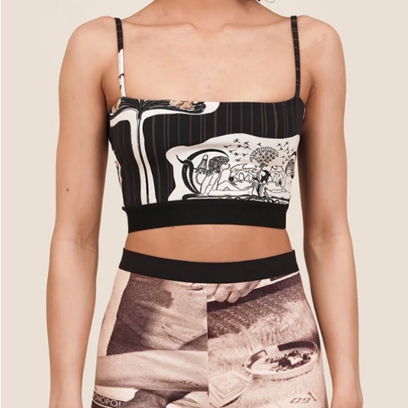 ELLISS London Pinstripe Bralette Sustainable Sold Out Piece Medium - Picture 3 of 10